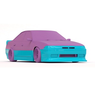 nissan Cefiro a31 diana corpo kit imprimível clássico afinação personalizadas diecast impressão 3dprint escalomodelo faça diorama Tamiya jdm 3d print model - Mito3D