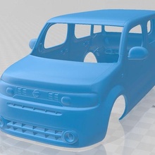 Nissan küp 2010 yazdırılabilir vücut araba oyun yuva ölçülü Tamiya rc miniz hobi mikro 3d print model - Mito3D