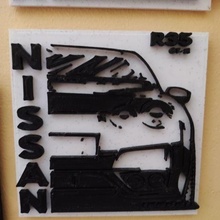 Nissan gt logo carrières courses simulateur voiture 3d print model - Mito3D