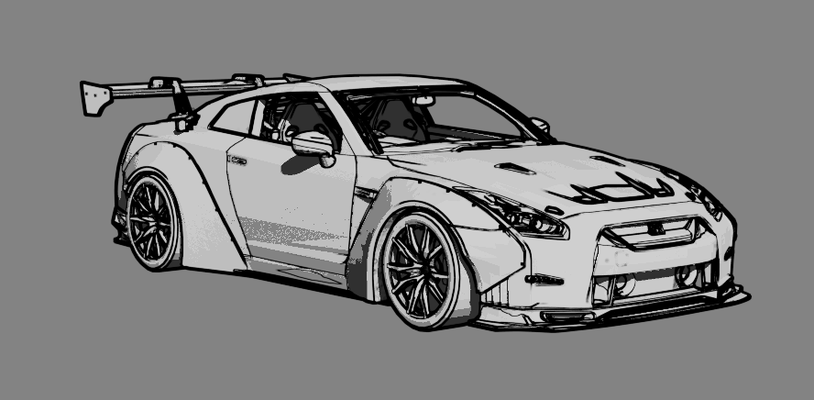 nissan gt-r r35 3d model game 3d print model - Mito3D