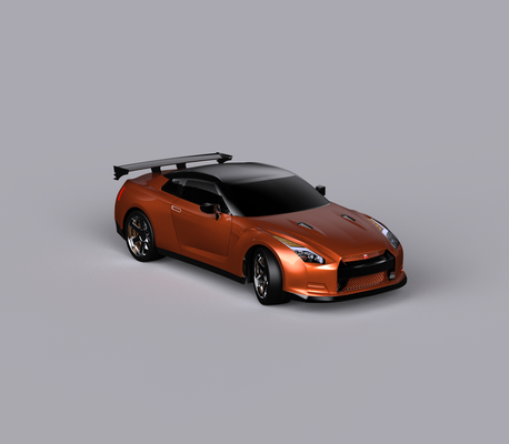 nissan gtr 3d model - exact replica game sports car vehicle design high performance engineering enthusiasts simulation visualization 3d print model - Mito3D