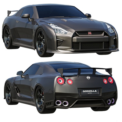 nissan gtr r35 oyun ulaşım araç yarış tasarım konfor 3d print model - Mito3D