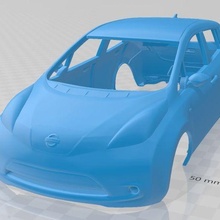 nissan hoja 2011 imprimible cuerpo coche vehiculo juego espacio scalextric Tamiya rc miniz pasatiempo micro 3d print model - Mito3D