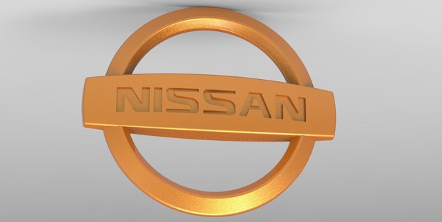 nissan logo auto macchina nisan 3d print model - Mito3D