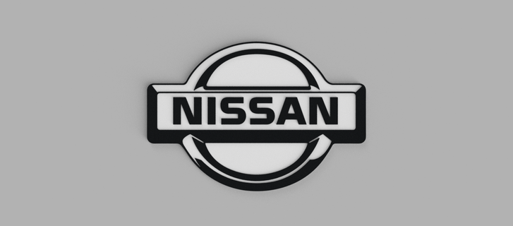 nissan logo auto portavasos 3d print model - Mito3D