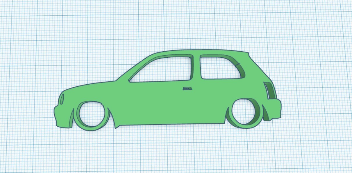 Nissan micra k11 Silhouette Schlüsselring verschiedene Wagen 3D print model - Mito3D