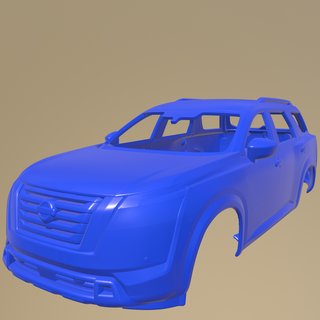 nissan pathfinder 2022 printable car body slot 1-10 separate parts scalextric tamiya rc miniz crawler kyosho axial traxxas micro 1-24 3d print model - Mito3D