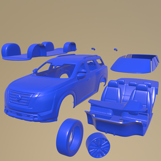 nissan pathfinder 2022 printable car separate parts body slot 1-10 scalextric tamiya rc miniz crawler kyosho axial traxxas micro 1-24 3d print model - Mito3D