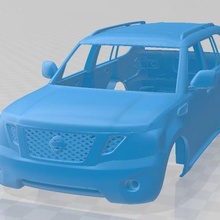 nissan patrulla 2011 imprimible cuerpo coche vehiculo juego espacio scalextric Tamiya rc miniz pasatiempo micro 3d print model - Mito3D