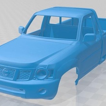 nissan patrol pickup 2016 printable body car game slot scalextric tamiya rc miniz hobby micro 3d print model - Mito3D