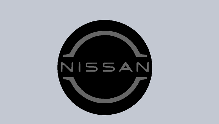 nissan porta vasos automovil emblema carro logotipo auto coche 3d print model - Mito3D