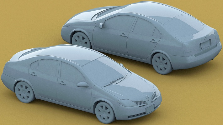 nissan primera p12 game car vehicle automobile automotive scale model toy toys sedan 3d print model - Mito3D
