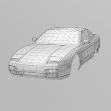 nissan s13 180sx 1 24 & 25 scale art car modelling parts rc 240sx drift 3d print model - Mito3D