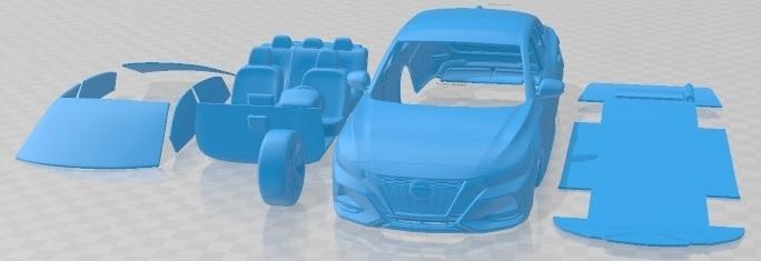 nissan sentra 2020 imprimible coche vehiculo espacio scalextric Tamiya rc miniz pasatiempo micro fundido presión 3d print model - Mito3D