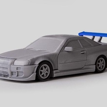 Nissan ufuk çizgisi gtr katlanabilir 4d 3d print model - Mito3D