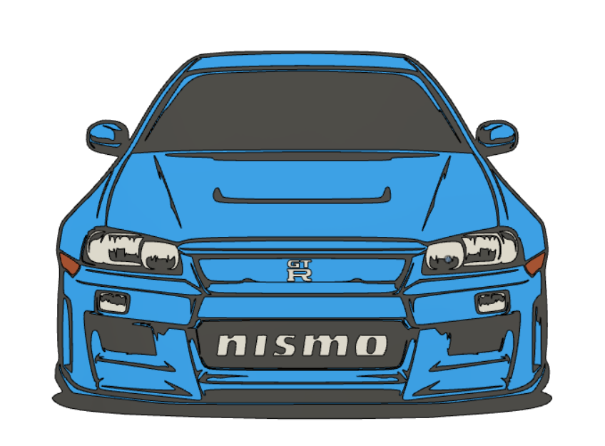 nissan horizonte gtr r34 llavero sb coches Afinación Japón supra 3D print model - Mito3D