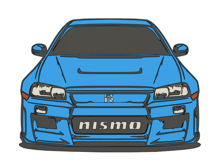 Nissan horizon RTM r34 porte clés sb voitures réglage Japon supra 3d print model - Mito3D