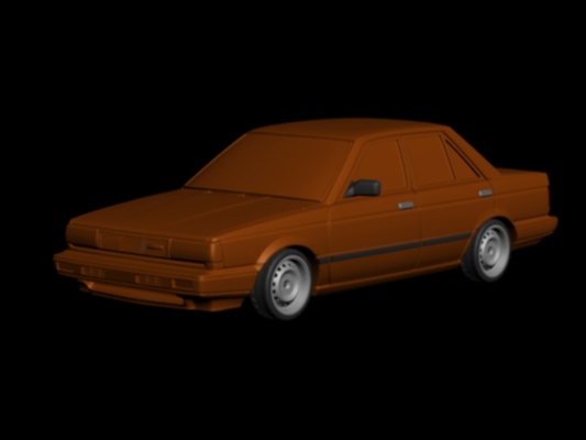 nissan soleado b12 sentra ii 1 64 escala juego sentra2 tsuru 1980 rueda caliente gtr sr20 turbo 3d print model - Mito3D