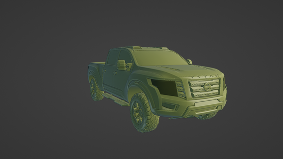 nissan titan 2020 2021 double cab crew large full size pickup v8 heavy duty utility truck car suv american 3d print model - Mito3D