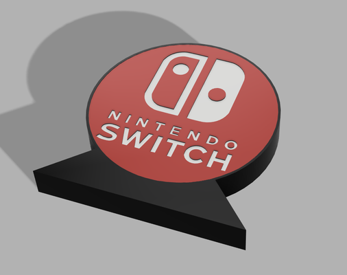 nintendo commutateur logo lampe accueil maison lumière boîte vidéo jeux 3d print model - Mito3D