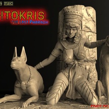 nitokris last pharaoh art egyptian statuette sculptures woman 3d print model - Mito3D