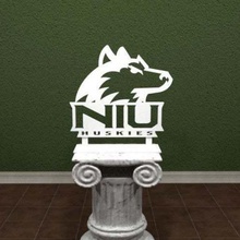 niu huskies logo Kunst Anzeichen logos stehen somple Schule college genial 3dpicks 3d print model - Mito3D