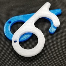 no-touch tool safety hook door button push 3d print model - Mito3D