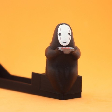no face cardholder art faceless ghibli chihiro spirited away 3D print model - Mito3D