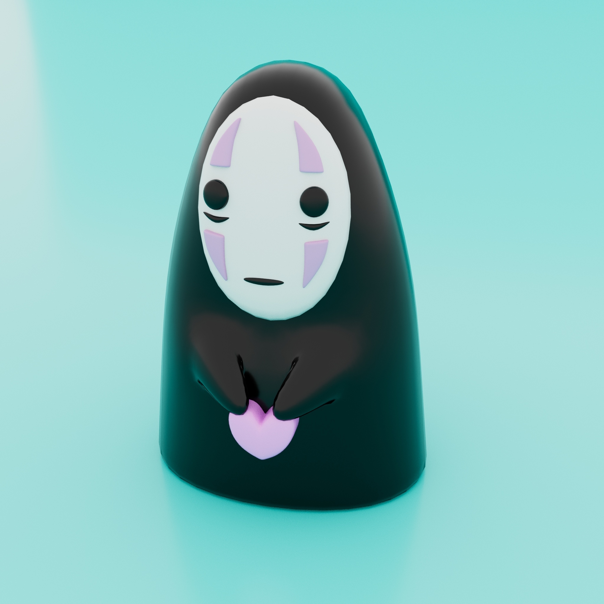 viso ghibli faccia spiritedaway elviajedechihiro sincara sinrostro juguetes figura giocattolo lowpoly 3D print model - Mito3D