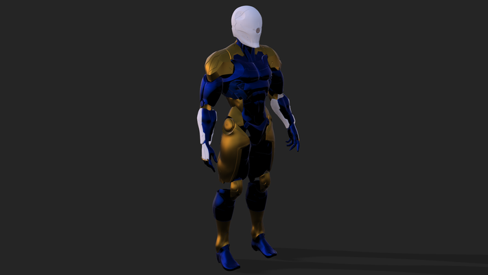 no helm inbegriffen cyborg ninja grau fuchs rüstung 3d drucken metall ausrüstung cosplay passen 3d print model - Mito3D