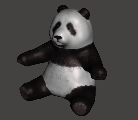 panda cunica arte escultura precaución animal oso juguete buda 3d print model - Mito3D