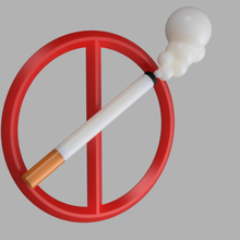 letrero de no fumar art señales logotipos el hábito signo 3d print model - Mito3D