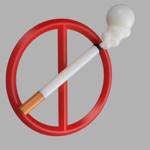 cartello vietato fumare casa segno di 3d print model - Mito3D