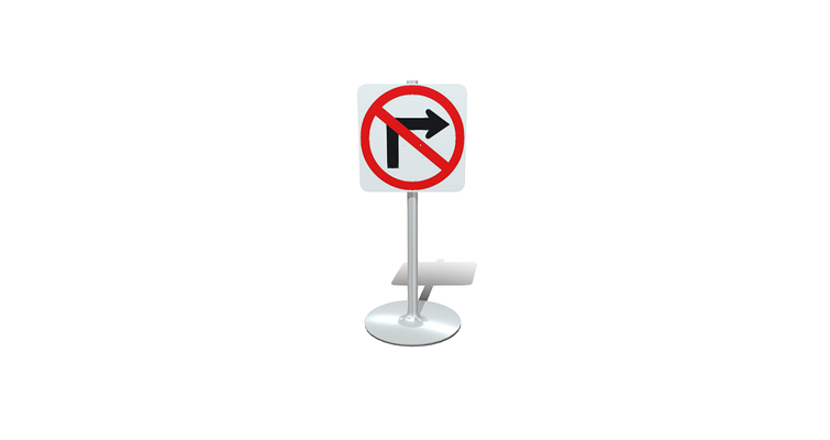 no wende verkehr zeichen tafel stadt city assets spiel game props stadtszene poly traffic sign road signage management safety street urban planning gerichtet beschränkung verbot 3d print model - Mito3D