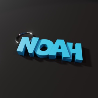 Nuh isim anahtarlık 3d print model - Mito3D