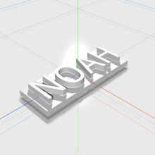 noah letters name male 3d gift 3d print model - Mito3D