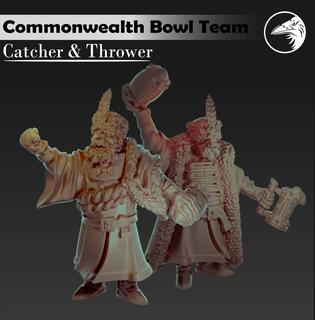 noble catcher &thrower polish-lithuanian commonwealth bowl team aka kislev circus blood miniature polish nobles linemen fantasy 3d print model - Mito3D
