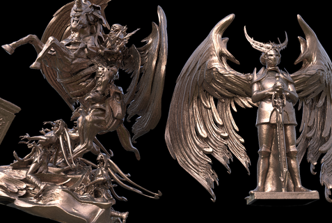 asil düşmüş melek Toplamak Raphael heykel Kerubim aşk tanrısı tutku sevgili kanatlar çobanpüskülü ikon dindar nesne karakter fantezi Giyim çeşitli modeller 3d print model - Mito3D