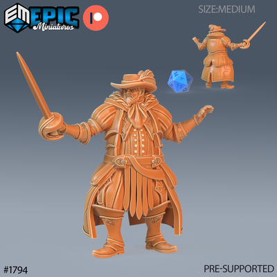 noble human angry dnd miniature tabletop miniatures gaming monster 3d model rpg dndminis stl file game epic-miniatures dndminiatures 3dprint 3dminiature printedminis 3dprinting dungeon fantasy roleplaying dragon warrior undead pre-supported 3d print model - Mito3D