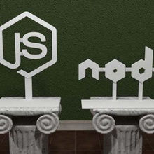 nodejs logo art signs logos stand sign programing node js emblem coding 3dpicks 3d print model - Mito3D