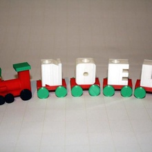 noel holiday candle train home decor santa locomotive christmas 3d print model - Mito3D