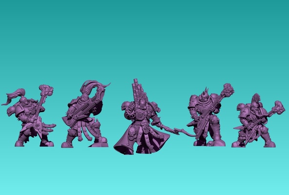 noise warriors game wargaming miniature 3d print model - Mito3D