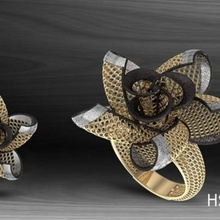 nokta anello-03 gioielli modelli set anelli anello d'oro 3d print model - Mito3D