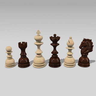 nolitto3d wild stallion classic chess pieces - 45 king chess chess pieces 3d chess 3d print chess  3d print model - Mito3D