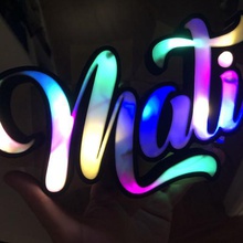 nombres personalizados açtı ev adı nombre led luces ışık özel biçim kişiselleştirilmiş 3d print model - Mito3D