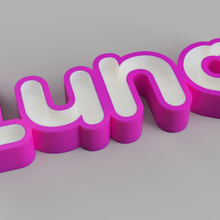 Hayır Led Luna mimari luminaria luz ışık kayan yazı 3d print model - Mito3D