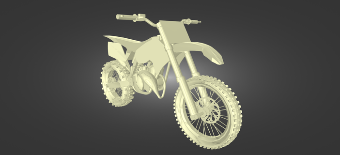 nonda cr250 bicyclette moto véhicule roues motard sport gang loi anges rétro 3d print model - Mito3D