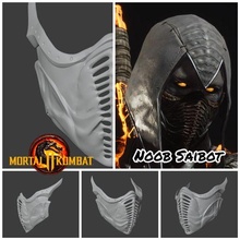 noob saibot mask mortal kombat 11 - darkness armor helmet cosplay mk11 mkx mk9 scorpion sub zero reptile ermac chamilion smoke 3d print model - Mito3D