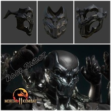 noob saibot mask mortal kombat 11 - muzzle drahmin scorpion sub zero mk11 mkx mk9 mortalkombat armor helmet cosplay 3d print model - Mito3D