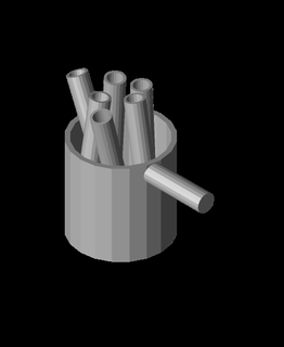 noodles pot pen holderstl 3d print model - Mito3D